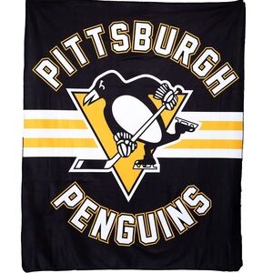 Pittsburgh Penguins Black and Yellow Blanket